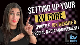 KV Core  Como Hacer el Set Up Inicial de su Profile KV Core en Español [upl. by Strade]