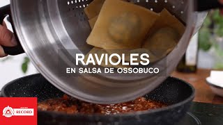 COMO PREPARAR RAVIOLES CON SALSA ROJA DE OSSOBUCO  ACOMERPE  PASTA FRESCA [upl. by Latrena]