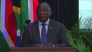 President Ramaphosa addresses the opening session of the National Treasury Climate Symposium [upl. by Trinette134]