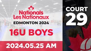 2024 Volleyball Canada Nationals 🏐 Edmonton 16U Boys  Day 2 AM Wave  Court 29 20240525 [upl. by Lertnom]