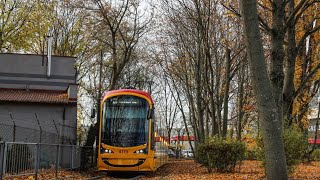 Przejazd Tram Front View 前面展望 Hyundai Rotem 141N 4115 Tramwaje Warszawskie  Linia C1 [upl. by Airdnazxela]