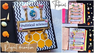 Project file decoration  Class 12th political science project  Project file decoration ideas [upl. by Rhtaeh583]