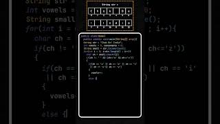 Part 2 Count Vowels and Consonants in a String in Javajava javaprogrammer codinginterview [upl. by Dlorag]