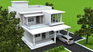 4 Bedroom Modern Duplex House Design With Floor Plan [upl. by Kenna]