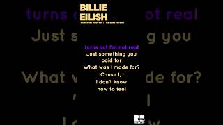 Billie Eilish  What Was I Made For  Karaoke Version [upl. by Ecirbaf948]