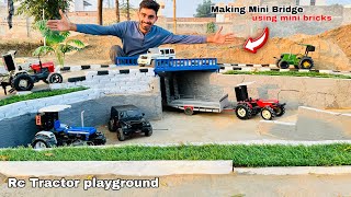 Making mini bridge and underground parking for Rc tractor using bricks 🧱 ll Aakash946 [upl. by Geoffrey219]