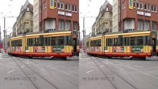 Karlsruher Straßenbahnen  kurz amp lang  Real 3D [upl. by Minnaminnie]