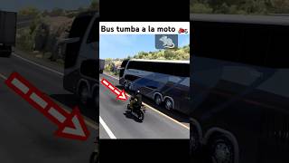 Bus tumba a la moto 🐀🏍️ bus truck simulator trailer american camion [upl. by Atirma]