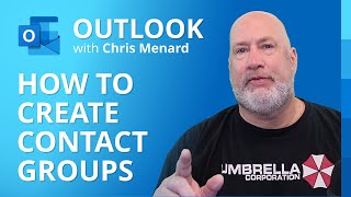 Create a contact group  distribution list in Outlook by Chris Menard [upl. by Maurilla]