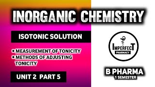 Isotonic Solution  Measurment Of Tonicity  Methods Of Adjusting Tonicity  B Pharma 1st Semester [upl. by Anauqal214]