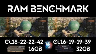 RAM BENCHMARK 3600MHz CL18222242 vs 3600MHz CL16191939 [upl. by Newg]