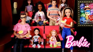 Barbie amp Ken Doll Family Toddlers First Time at The Movie Theater [upl. by Dita]