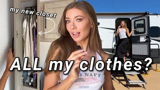 Living in a TRAILER  Downsizing My Closet [upl. by Island132]