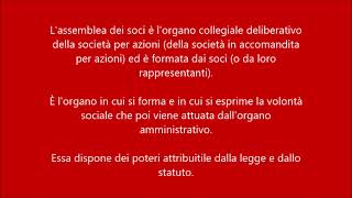 DIRITTO COMMERCIALE riassunto LASSEMBLEA [upl. by Hoo]