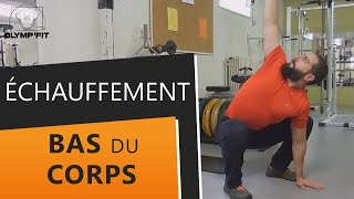 Échauffement articulaire et mobilité BAS DU CORPS étirements dynamiques souplesse squat musculation [upl. by Meingoldas]