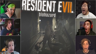 Gamers Reactions to the Jack Baker Breaking the Wall Jumpscare  Resident Evil 7 Biohazard [upl. by Ahsinahs]