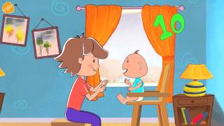 Counting Song for Babies and Toddlers  0 5 10 slow by ELF Learning [upl. by Enogitna]