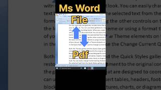 How to convert word file to pdf msword  Ms word tips and tricks [upl. by Ariamat563]