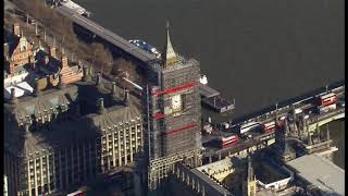 Big Bens tower revealed again as scaffolding removed UK  BBC London News  7th October 2019 [upl. by Pierre]