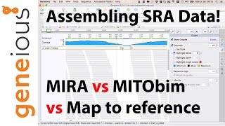 Map to reference and MIRA assembly of mitogenomes in Geneious Part 5 [upl. by Halihs]