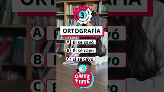 gramáticaespañol testdeculturageneral preguntasculturales ortografía gramática examen [upl. by Ludeman]