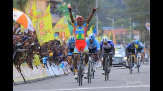 Eritrean Biniam Girmay Hailu win stage 5 of TOUR DU RWANDA 2019 KARONGI  MUSANZE [upl. by Eirollam42]