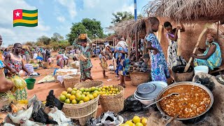 Largest Rural village market day Zafi in Togo west Africa Cost of living in my African village [upl. by Artenra]