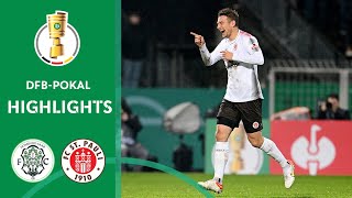 St Pauli makes it through to the quarterfinals FC Homburg  FC St Pauli 14  DFBPokal 2324 [upl. by Akcira]