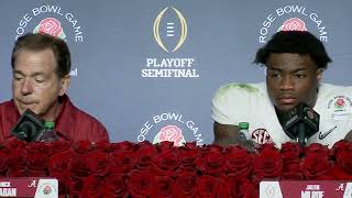 Alabama Football  Rose Bowl Postgame Coach Saban Jalen Milroe amp Deontae Lawson [upl. by Eilliw]