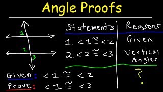 Geometry Two Column Proofs of Angles  Addition Substitution amp Transitive Property [upl. by Digdirb516]