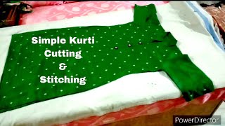 Simple Kurti Cutting ampStitching [upl. by Mariam]