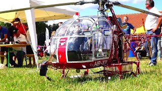 Incredible 18 Foot RC Scale turbine Helicopter World biggest LAMA SA315B Air Zermatt Model [upl. by Ynor887]