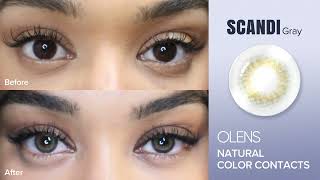 Real Review of the most natural color contacts quotSCANDIquot [upl. by Schlicher]