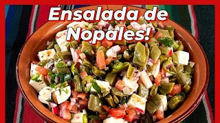 Ensalada de nopales  Receta deliciosa [upl. by Namialus]