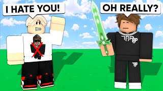 I Met My BIGGEST HATER So I 1v1d Him Roblox Bedwars [upl. by Barrie]