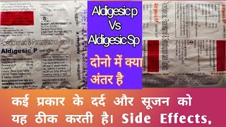 AldigesicSP Tablet BenefitsDosageSide Effects Aceclofenac Paracetamol Serratiopeptidase [upl. by Reimer]