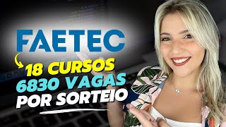 18 CURSOS PROFISSIONALIZANTES ONLINE GRATUITOS da FAETEC com CERTIFICADO GRÁTIS  Mari Rel [upl. by Nosduj]