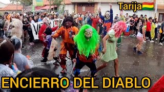 ENCIERRO DEL DIABLO en TARIJA 2024 CARNAVAL CHAPACO [upl. by Brandtr]