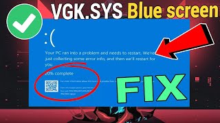 How to Fix Valorant VGKSYS Blue screen error [upl. by Napra640]