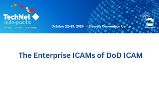 The Enterprise ICAMs of DoD ICAM [upl. by Enecnarf863]