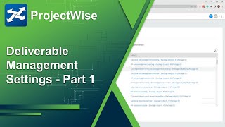 Deliverable Management Settings Part 1 [upl. by Anita51]