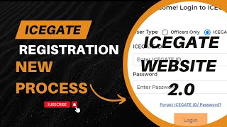 New Process For Icegate Registration  website 20  How To Register AD code at icegate new website [upl. by Romalda]