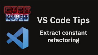 VS Code tips — Extract constant refactoring [upl. by Gathers]