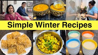 Simple Winter Recipes Sasuma ka Gana  Aloo Gobi Lentil Soup Laddoo winterspecial soup laddu [upl. by Hilel271]