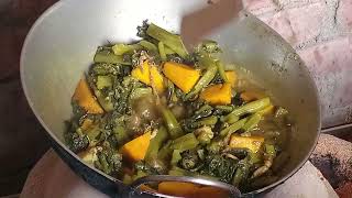 Basella leaf with fish fat  Maacher Tel Diye Pui Sak  Pui Saker Recipe  Gharoa Ranna [upl. by Ecirb]