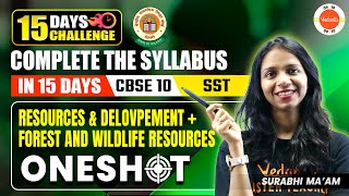 Resources and Development  Forest and Wildlife Resources in One Shot  Class 10 SST  CBSE 2024 [upl. by Idel]