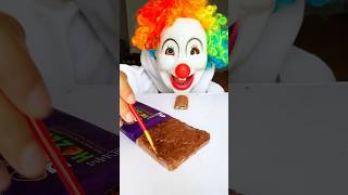 Clowns GENIUS CHOCOLATE FOOD HACK 🍫😱👻shorts funny comedy ytshorts tiktok viral food [upl. by Anippesuig499]