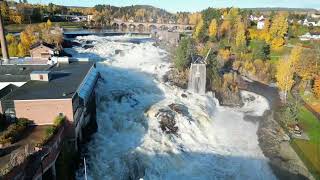 Høstfarger ved Hønefossen i Ringerike [upl. by Nahsar]