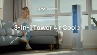 Pro Breeze 7L Portable Air Cooler and 3in1 Tower Fan [upl. by Golanka]