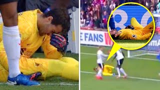 Alisson Becker Injury against Crystal Palace 🤕 [upl. by Haidej]